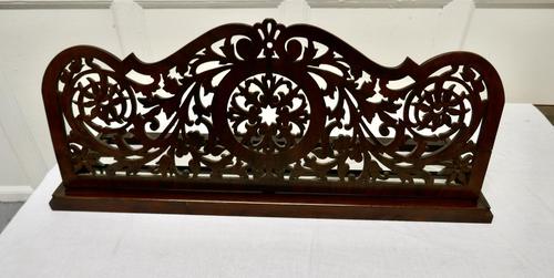 Adjustable Fretwork Mahogany Book Rest / Lutrin (1 of 7)