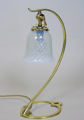 Beautiful Art Nouveau Adjustable Brass Table Lamp (1 of 6) Beautiful Art Nouveau Adjustable Brass Table Lamp (1 of 6)