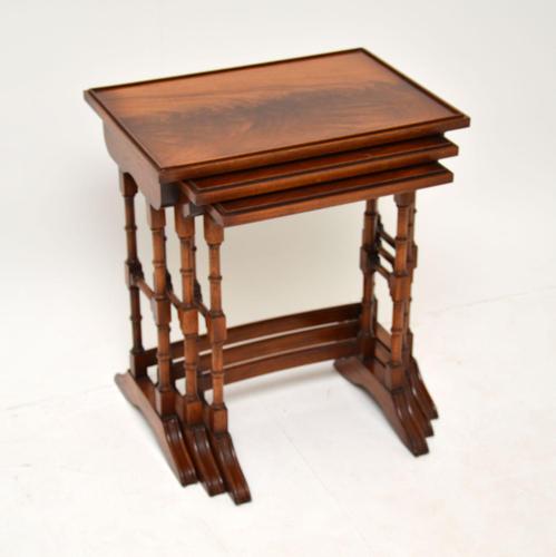 Antique Georgian Style Mahogany Nest of Tables (1 of 10)