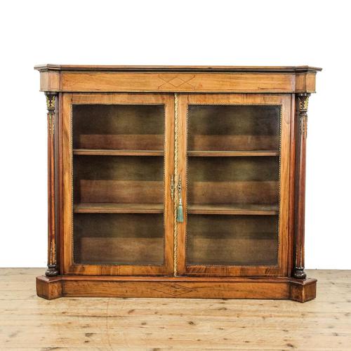 Antique Victorian Walnut Glazed Cabinet (1 of 10)