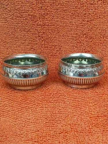 Antique Sterling Silver Hallmarked Salts 1886 , Levesley Brothers Sheffield (1 of 11) Antique Sterling Silver Hallmarked Salts 1886 , Levesley Brothers Sheffield (1 of 11)