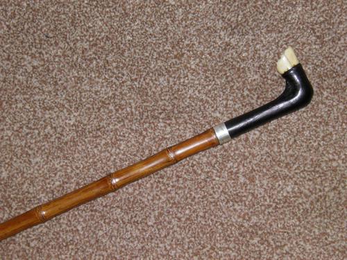 Antique Hallmarked 1902 Silver Walking / Gadget Sword Stick With Horse Leg / Hoof Handle (1 of 15)