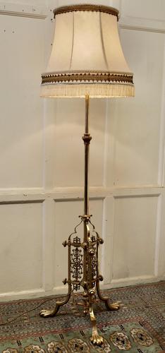 Superb French Brass Art Nouveau Telescopic Standard Lamp (1 of 7) Superb French Brass Art Nouveau Telescopic Standard Lamp (1 of 7)
