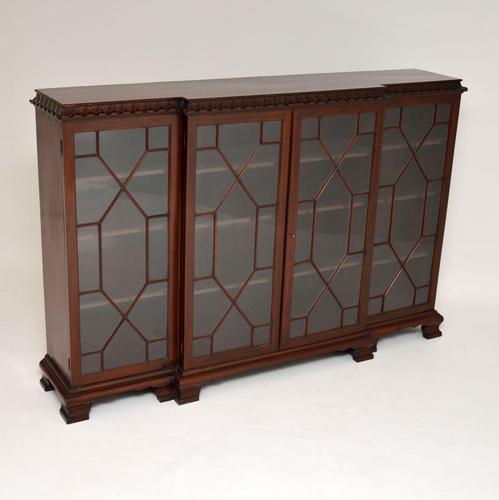 Antique Mahogany Chippendale Style Breakfront Dwarf Bookcase (1 of 11) Antique Mahogany Chippendale Style Breakfront Dwarf Bookcase (1 of 11)
