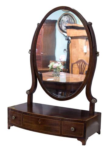 Georgian Mahogany Oval Dressing Table Mirror (1 of 5) Georgian Mahogany Oval Dressing Table Mirror (1 of 5)