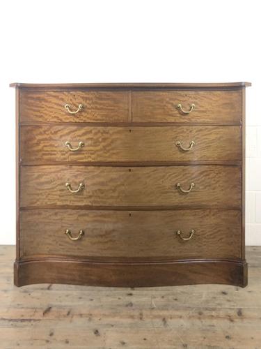 Edwardian Inlaid Mahogany Serpentine Chest of Drawers by Waring (M-1489) (1 of 16)