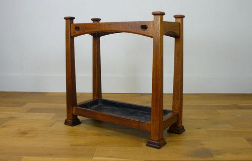 Excellent Arts & Crafts Oak Stick Stand c.1910 (1 of 11)