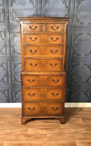 Georgian Style Oak Chest on Chest (1 of 12)