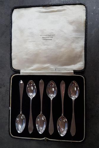 Cased Set of 6 Sterling Silver Teaspoons - 1927 (1 of 4)