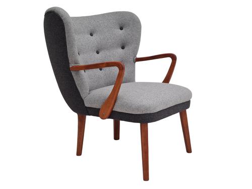 Danish lounge armchair, 60s, furniture wool, completely reupholstered (1 of 17) Danish lounge armchair, 60s, furniture wool, completely reupholstered (1 of 17)