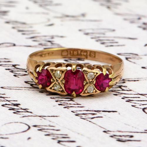 The Antique 1917 Ruby & Diamond Gold Ring (1 of 3) The Antique 1917 Ruby & Diamond Gold Ring (1 of 3)