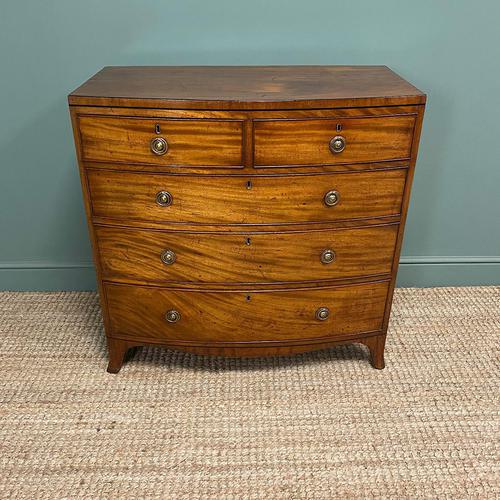 Regency Bow Fronted Antique Chest of Drawers (1 of 6)