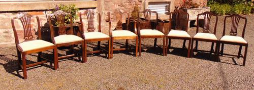 Set of 8 Hepplewhite Style Mahogany Dining Chairs (1 of 12)