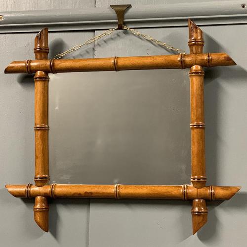 Small French faux bamboo mirror (1 of 5)