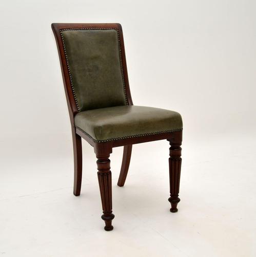 Antique Victorian Solid Mahogany & Leather Desk / Side Chair (1 of 10) Antique Victorian Solid Mahogany & Leather Desk / Side Chair (1 of 10)