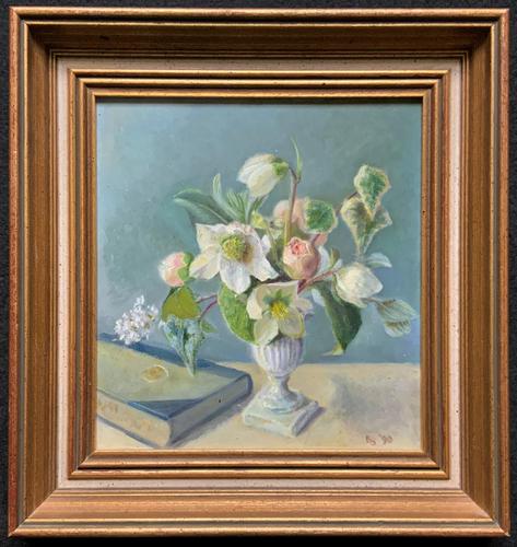 Fabulous Original 20th Century Floral Still Life Study Oil on Board Painting (1 of 11)