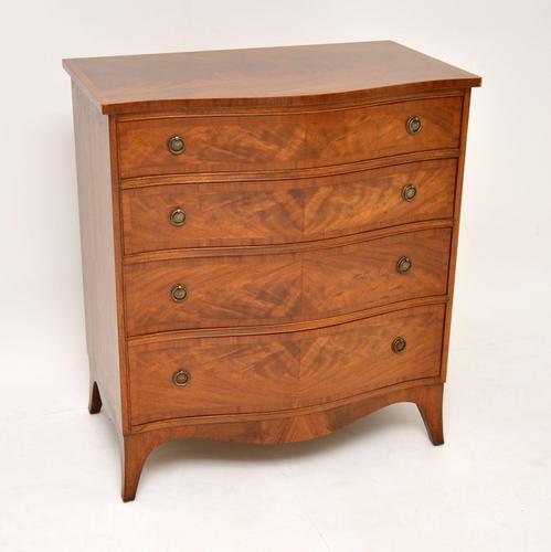 Antique Georgian Style Flame Mahogany Chest of Drawers (1 of 10)