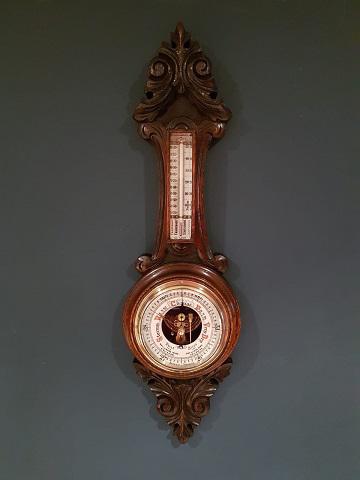 Superb Small Antique Skeletonised Banjo Barometer (1 of 5)