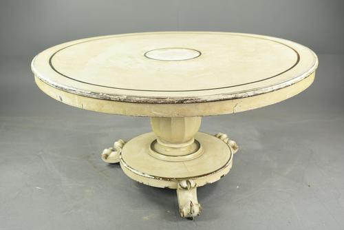 19th Century Painted Mahogany Circular Centre Dining Table (1 of 6)