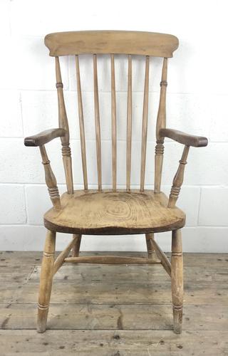 Antique Beech and Elm Farmhouse Windsor Armchair (1 of 13)