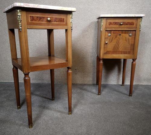 Pair of French Inlaid Mahogany Bedside Cupboards / Night Stands (1 of 14) Pair of French Inlaid Mahogany Bedside Cupboards / Night Stands (1 of 14)