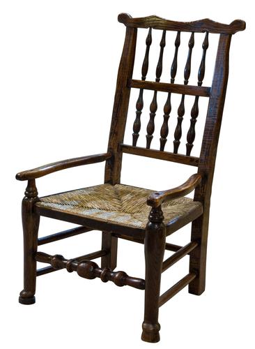 19th Century Lancashire "Wheatear" Spindleback Low Armchair (1 of 5) 19th Century Lancashire "Wheatear" Spindleback Low Armchair (1 of 5)