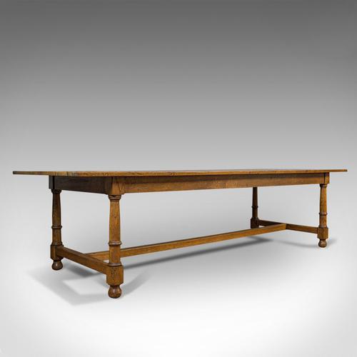 Large, Antique Refectory Table, Scottish, 8 Seat, Oak, Dining, Victorian c.1870 (1 of 11)