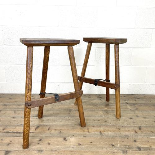 Pair of Rustic Wooden Cutler’s Stools (1 of 10)