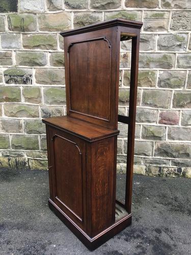 Antique Oak Dining Table Leaf Cabinet (1 of 9)