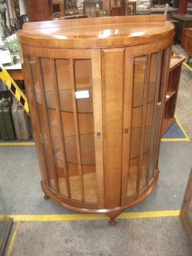 Glazed Walnut Display Cabinet (1 of 2)