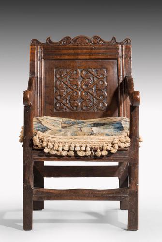 Charles II Style Oak Panelled Armchair (1 of 5) Charles II Style Oak Panelled Armchair (1 of 5)