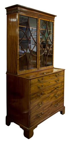 Geo III Mahogany Secretaire Bookcase (1 of 10) Geo III Mahogany Secretaire Bookcase (1 of 10)
