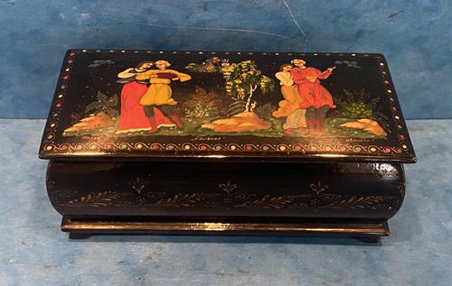 19th Century Russian Painted Papier-mâché Box (1 of 12)