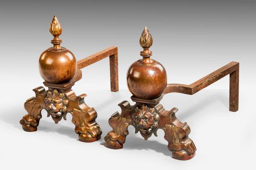 Pair of Mid 19th Century Massive Steel Andrions (1 of 5) Pair of Mid 19th Century Massive Steel Andrions (1 of 5)