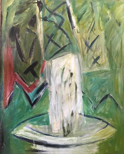 Original oil on board 'a candle by the window.' by Doreen Heaton Potworowski 1930-2014. Initialled (1 of 1) Original oil on board 'a candle by the window.' by Doreen Heaton Potworowski 1930-2014. Initialled (1 of 1)