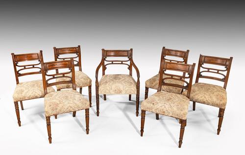 Set of Seven Regency Period Mahogany Framed Chairs (1 of 5) Set of Seven Regency Period Mahogany Framed Chairs (1 of 5)