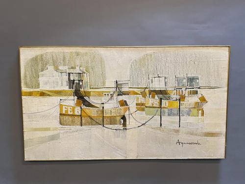 Oil on Board "Folkestone Harbour" Signed - Retailed Liberty & Co (1 of 10) Oil on Board "Folkestone Harbour" Signed - Retailed Liberty & Co (1 of 10)