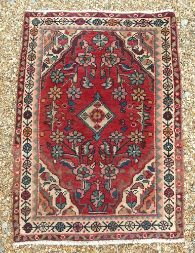 Small Hand Woven Hamadan Rug (1 of 4)