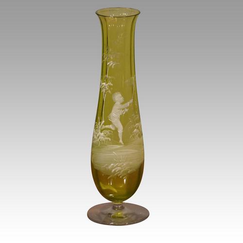 Edwardian Mary Gregory Spill Vase (1 of 2) Edwardian Mary Gregory Spill Vase (1 of 2)
