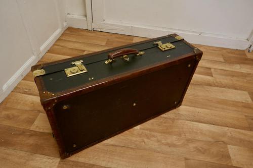 Superb Quality French Canvas and Leather Suit Case (1 of 6) Superb Quality French Canvas and Leather Suit Case (1 of 6)