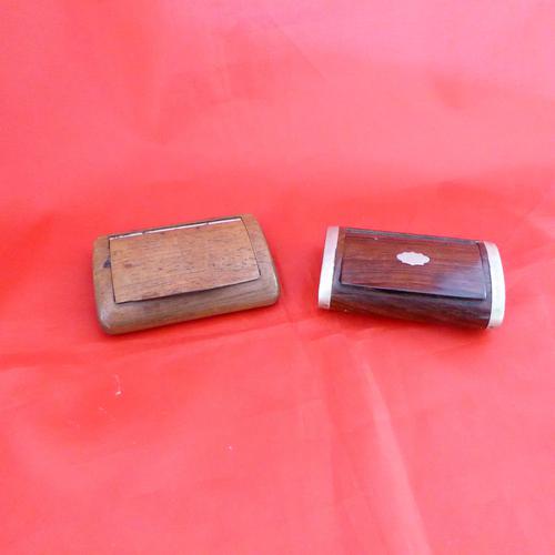 Two Wooden Snuff Boxes (1 of 2) Two Wooden Snuff Boxes (1 of 2)