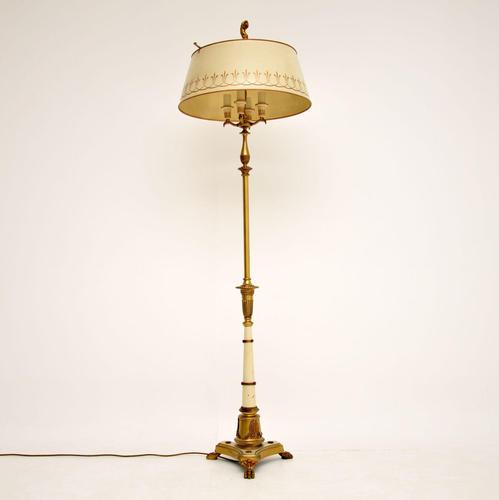 Antique French Tole Floor Lamp & Shade (1 of 11) Antique French Tole Floor Lamp & Shade (1 of 11)