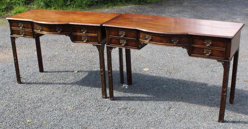 1920s Pair of Mahogany Chippendale Style Side Tables (1 of 4) 1920s Pair of Mahogany Chippendale Style Side Tables (1 of 4)