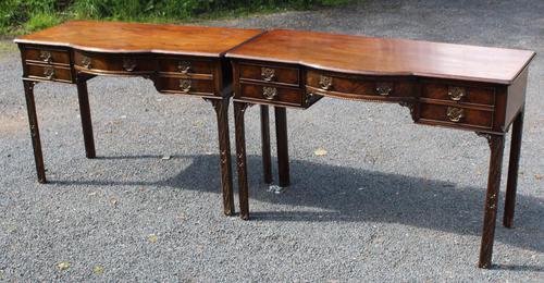 1920s Pair of Mahogany Chippendale Style Side Tables (1 of 4)