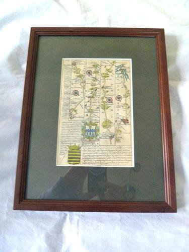 18thC Road Map Dorset " Dunkton - Weymouth" c1720 Britannia Depicta (1 of 5)