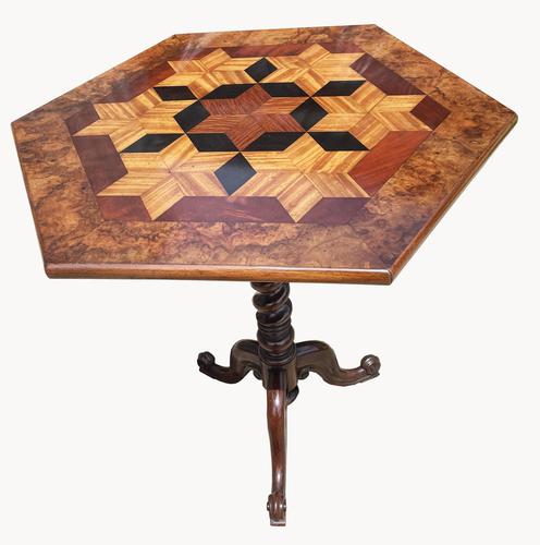 A Wonderful Quality Victorian Hexagonal Specimen Table (1 of 5)