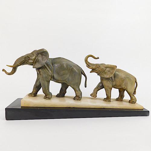 Spelter Elephant Group (1 of 8)