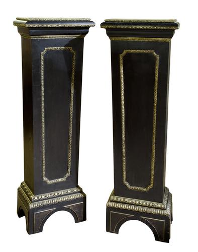 Pair of French Louis XIV Style Ebonised Stands (1 of 5) Pair of French Louis XIV Style Ebonised Stands (1 of 5)