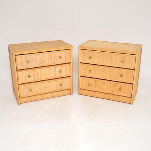 Pair of Vintage Bamboo Rattan Chest of Drawers (1 of 11)