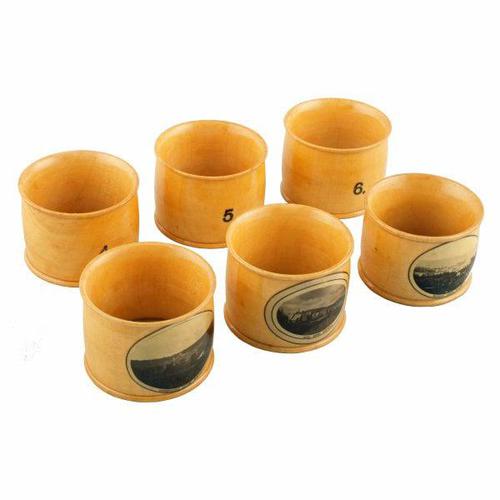 Set of Mauchline Ware Napkin Rings (1 of 8) Set of Mauchline Ware Napkin Rings (1 of 8)